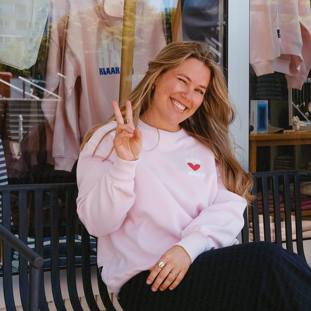 Crewneck Sweatshirt Rüm Hart / blush