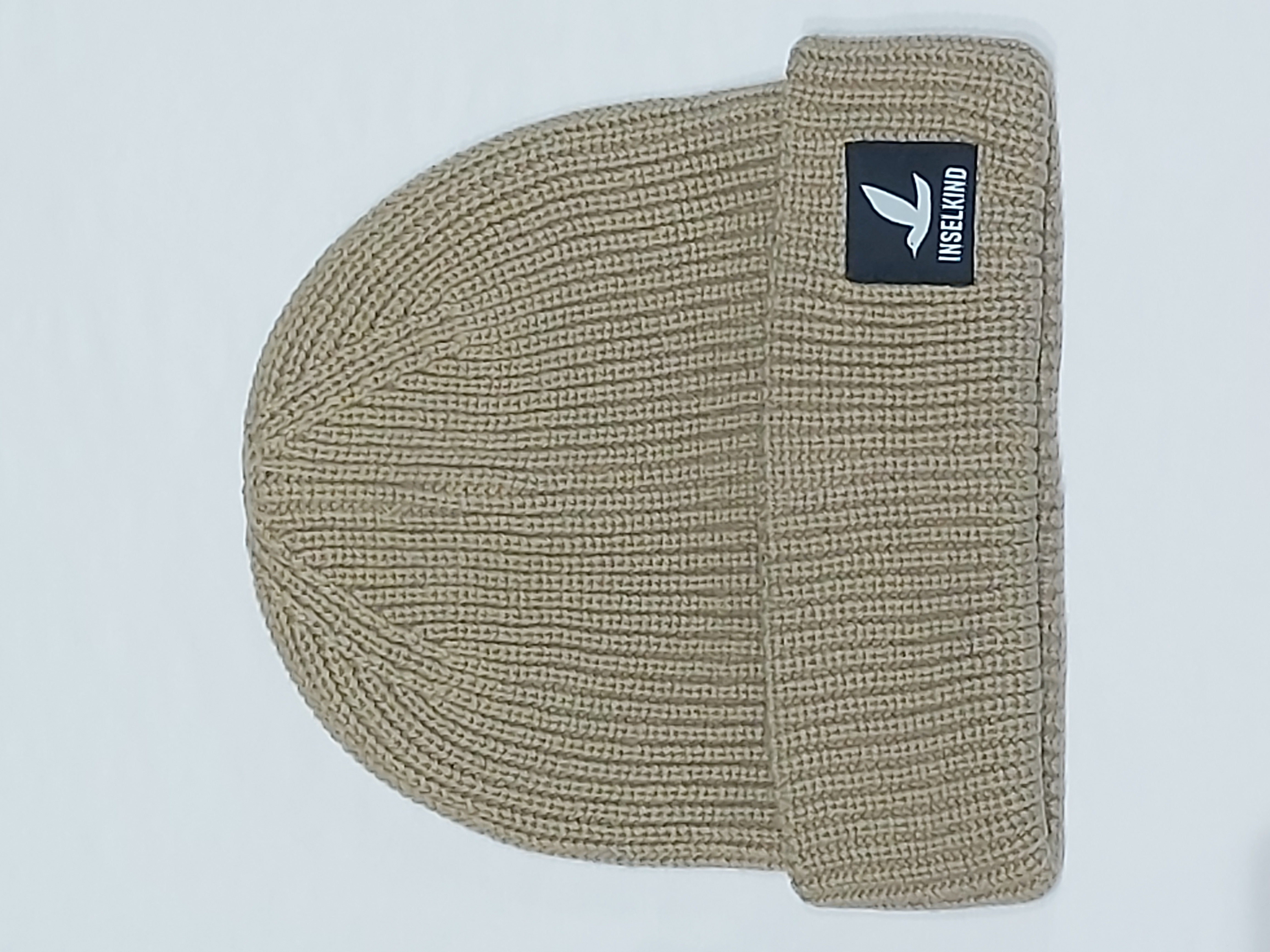 Inselkind Unisex Beanie Logo / camel