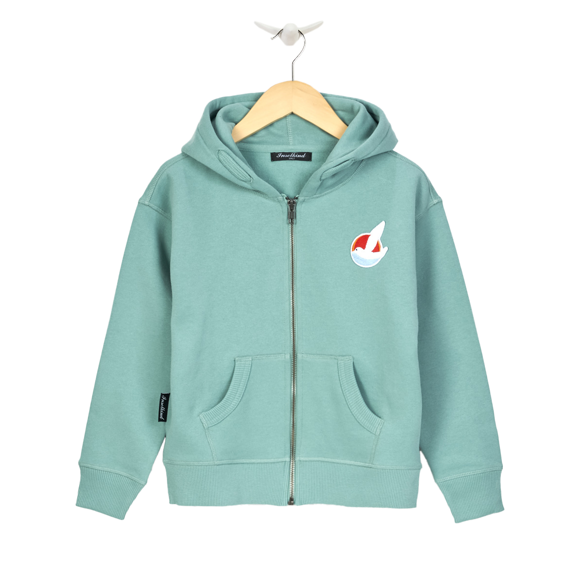 Inselkind Hoodyjacke K4 / aloe