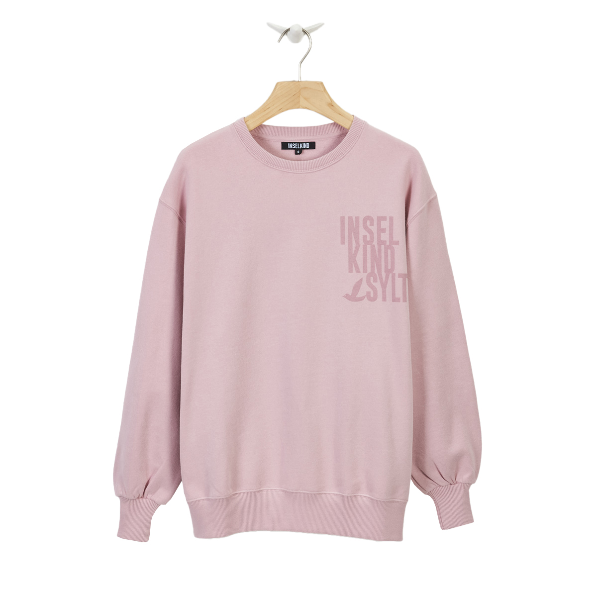 Crewneck Sweatshirt INSELKIND SYLT / pale pink