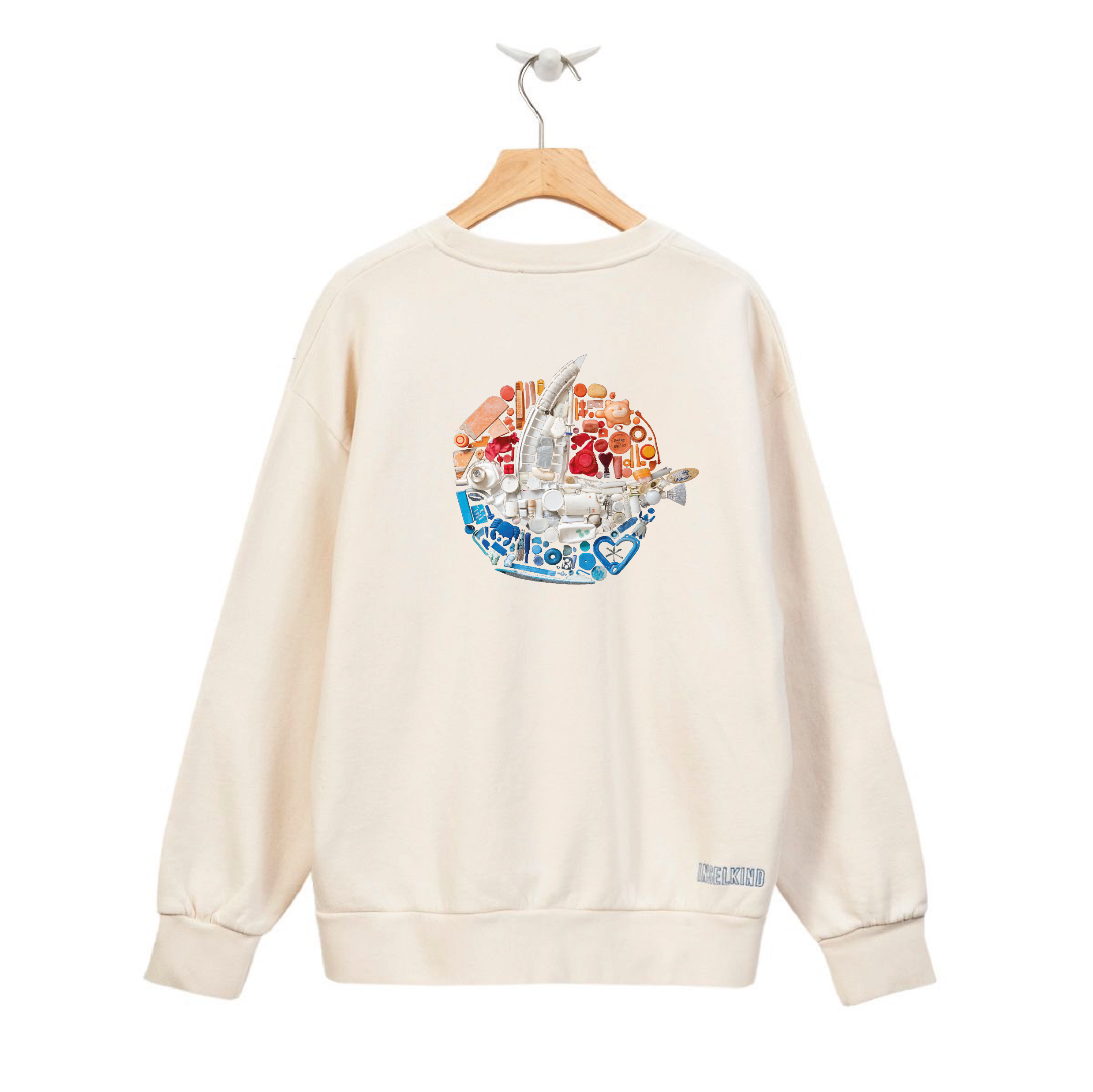 Crewneck Sweatshirt Möwe Jubiläums Print / natural