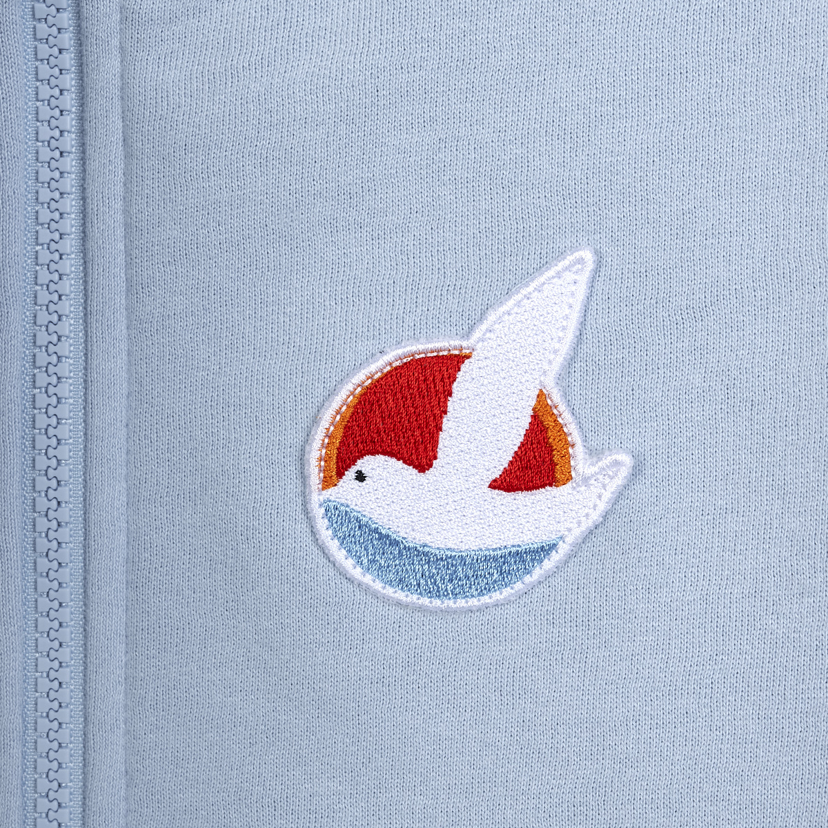 Raan Hoodyjacke Logobadge / subdued blue