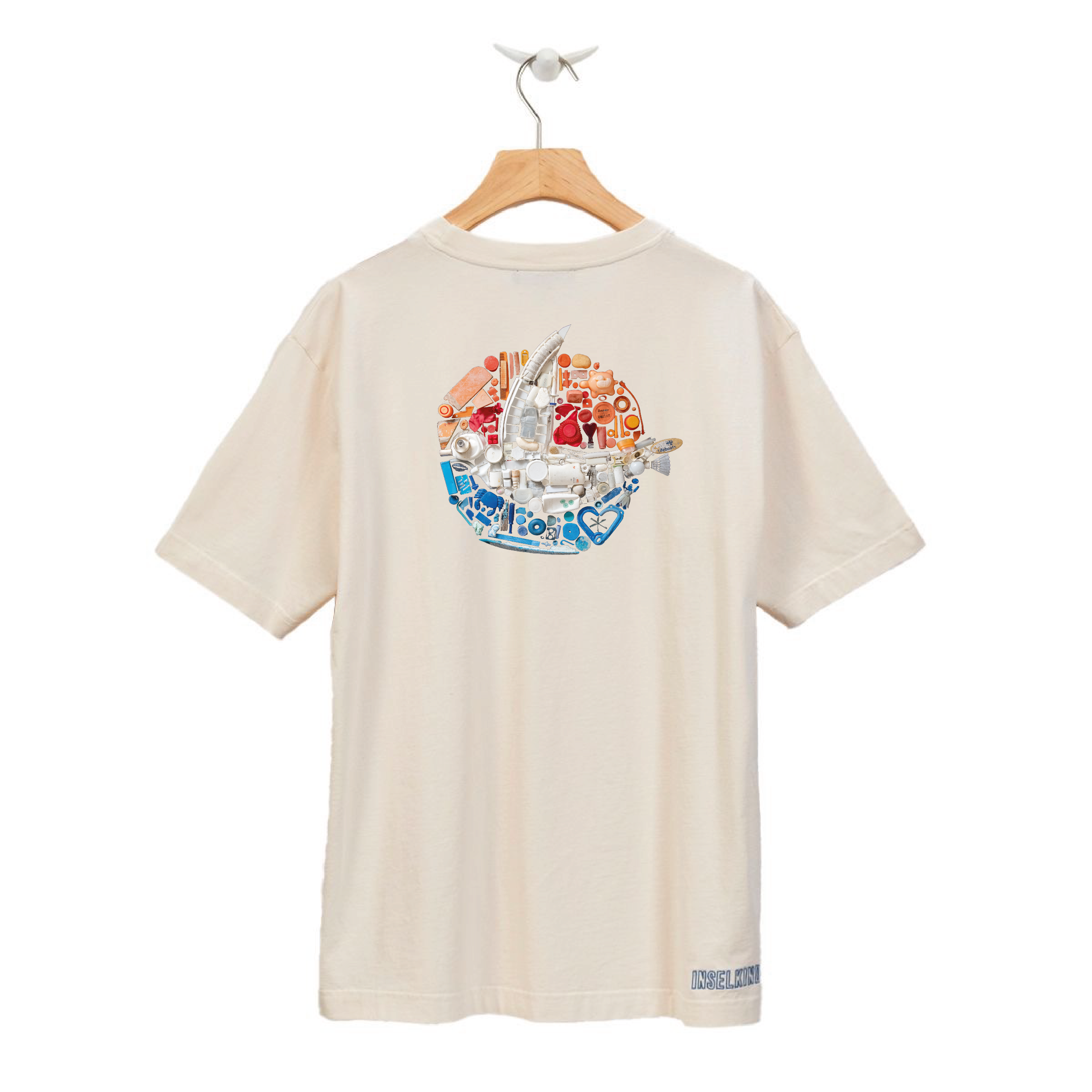 T-Shirt Möwe Herren Jubiläums Print / natural