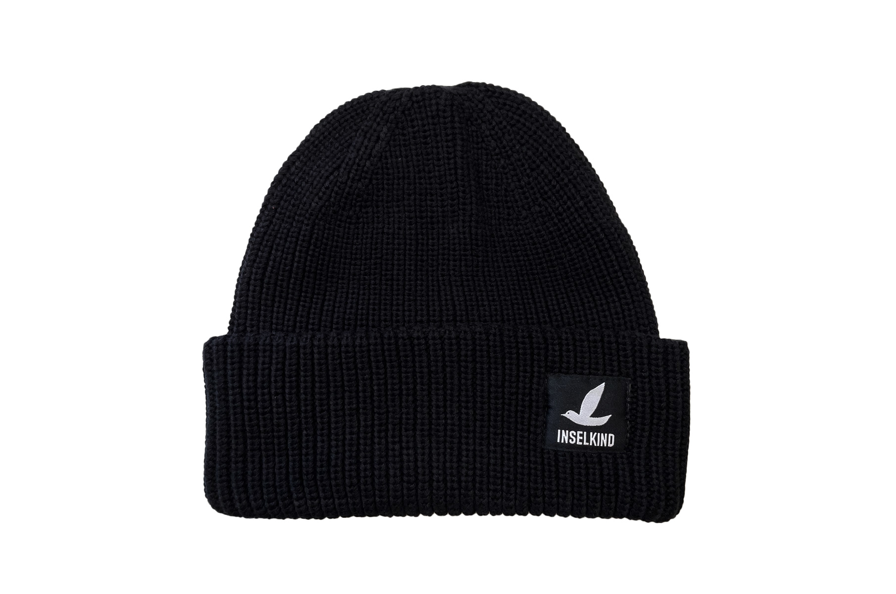 Inselkind-Beanie-Cotton-Logo-black