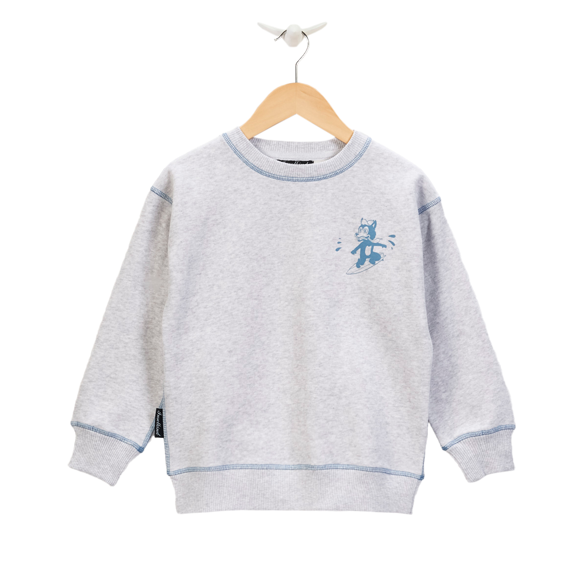 Crewneck Surf Fox / light heather grey