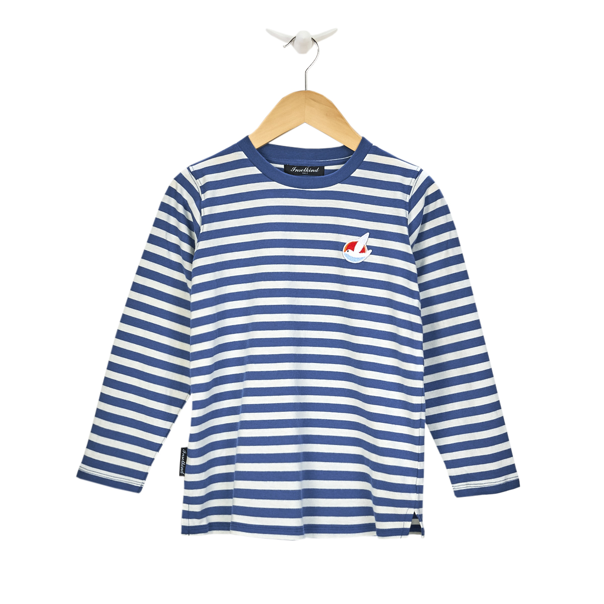 Tjorven & Tjark Longsleeve Logobadge / hazel & blush stripes