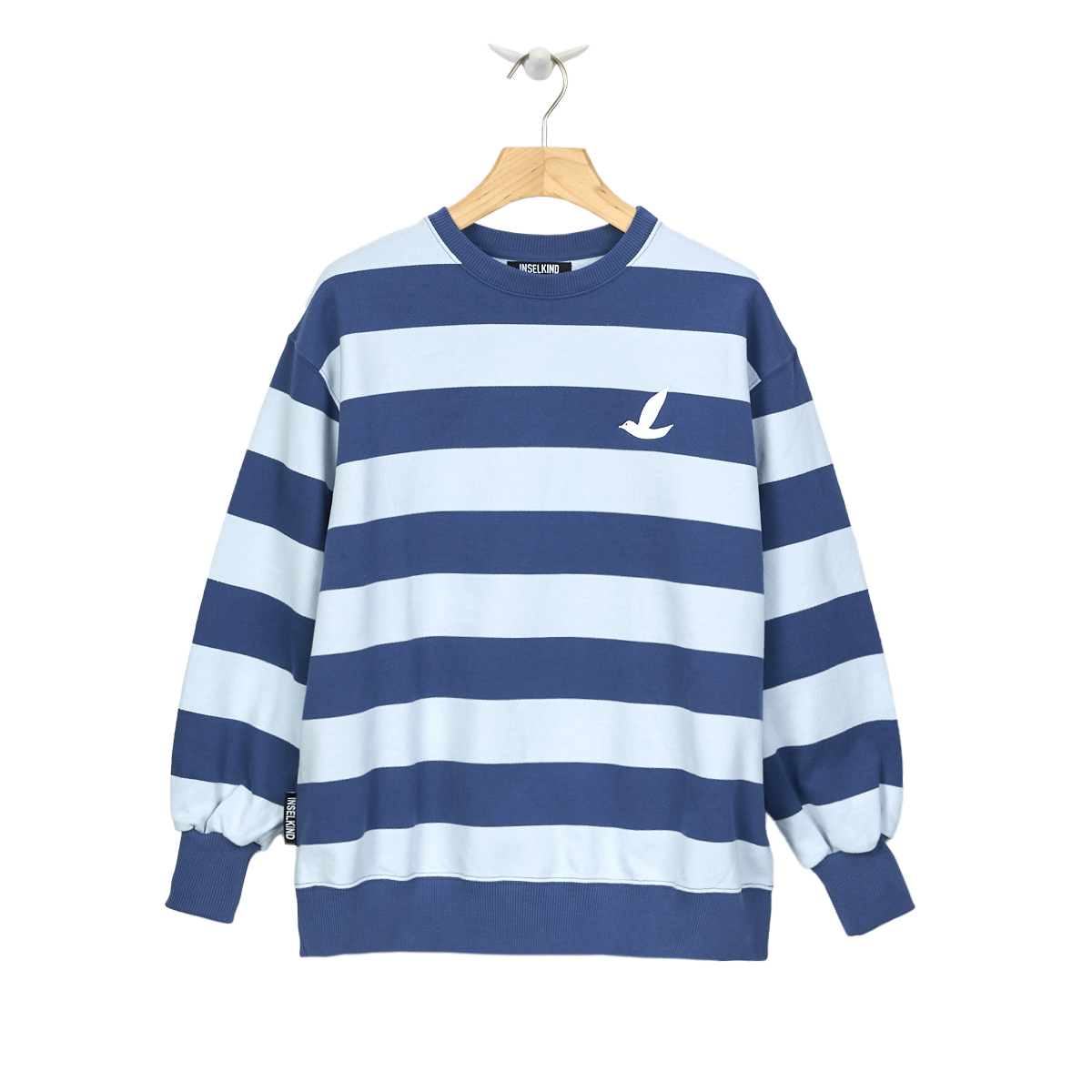 Crewneck Sweatshirt Möwe / sail & blue stripes