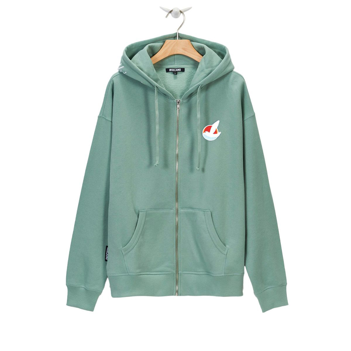 Captain zip Hood Logobadge / green