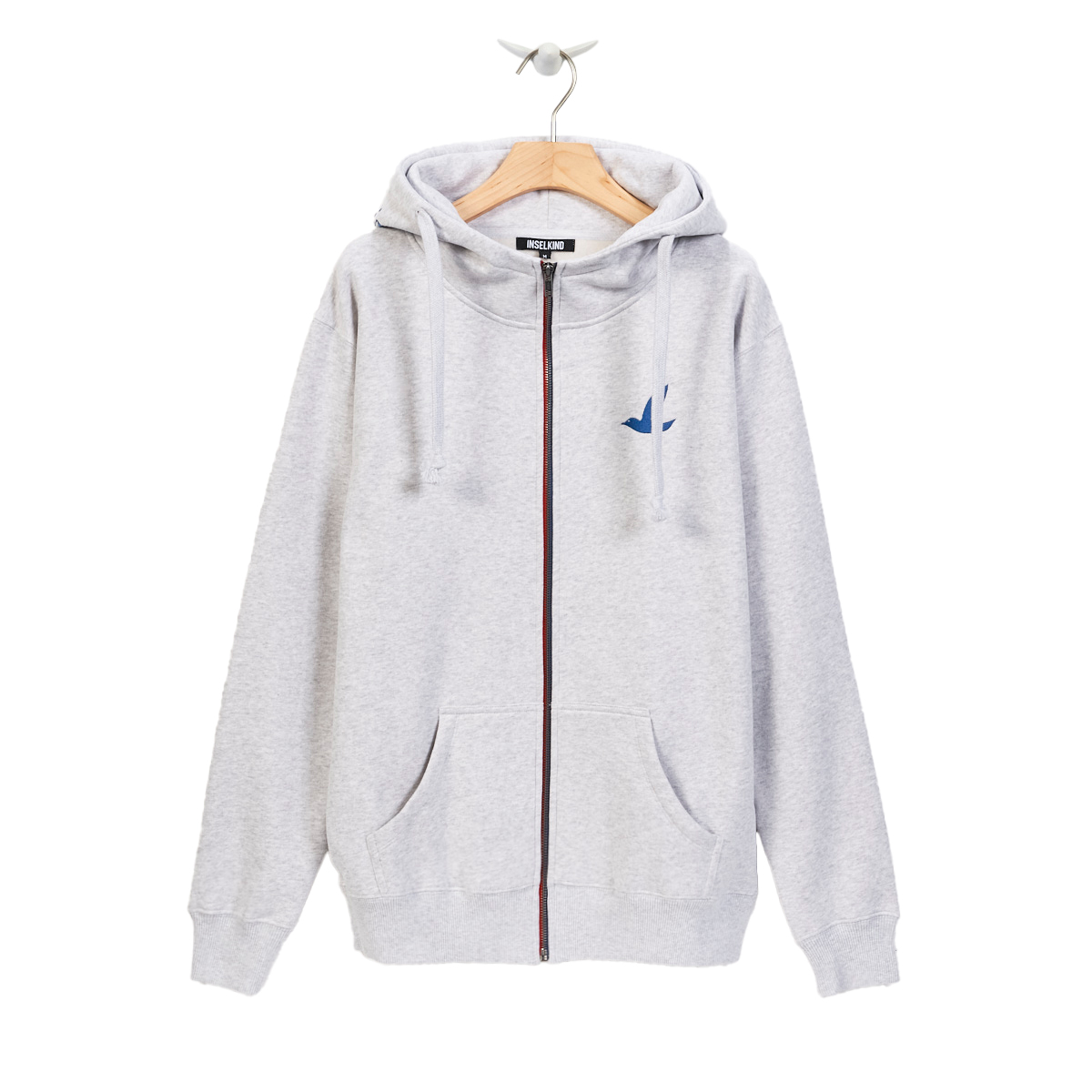Classic Zip Hood Möve / light heather grey