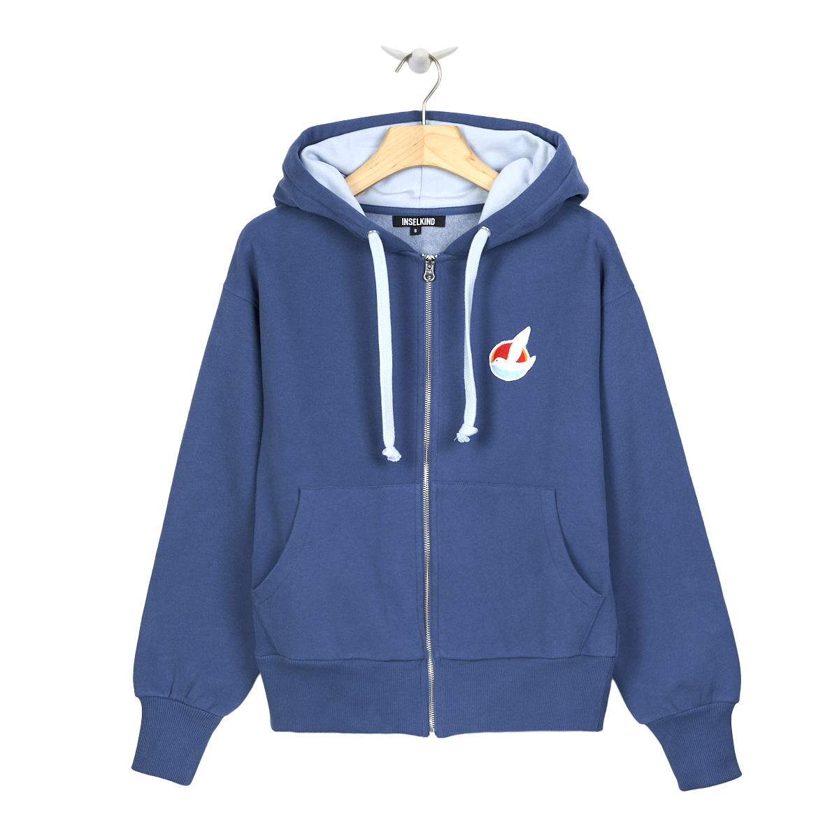 Loose Fit Zip Hood Logobadge / sail