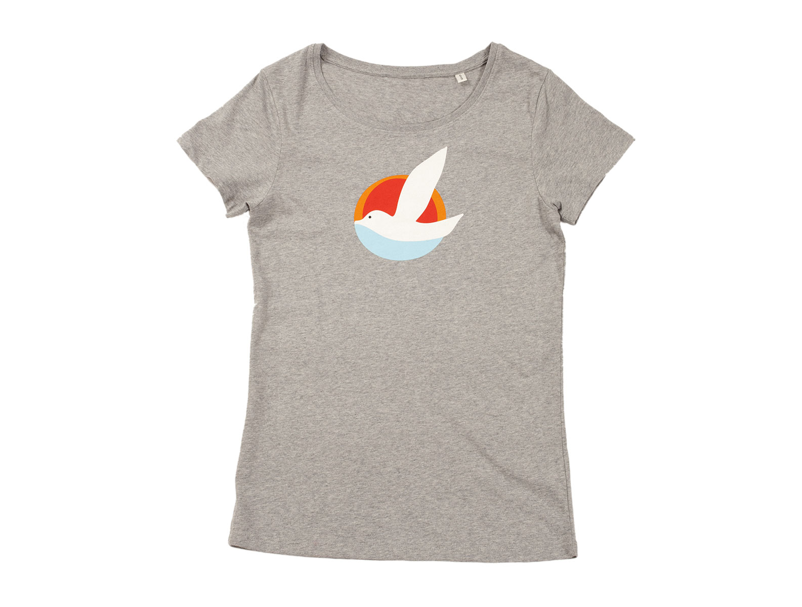 Logoprint_T-Shirt_grau_melange_web Logoprint Damen T-Shirt / grau melange