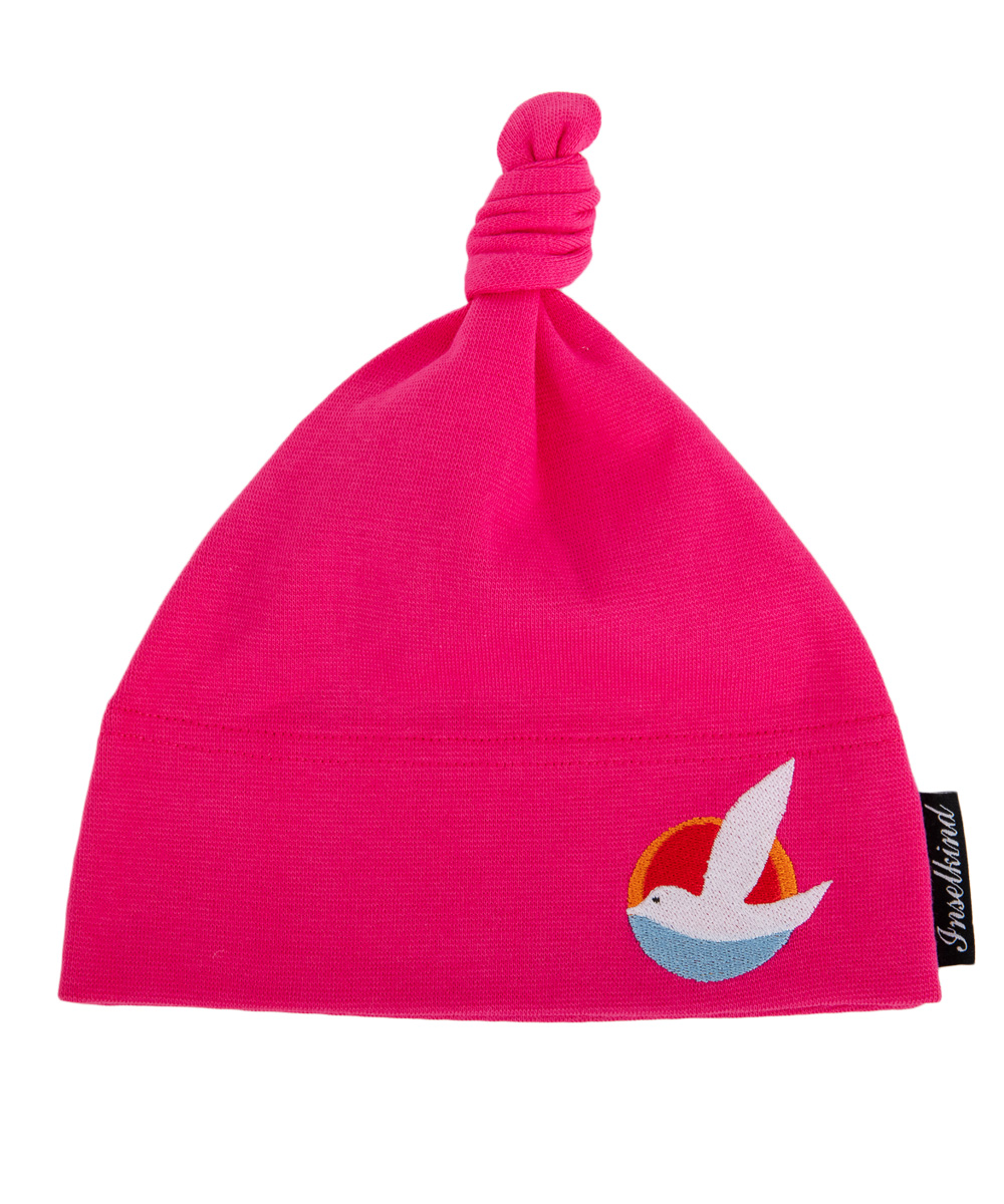 Inselkind-Baby-Beanie_pink_Logo