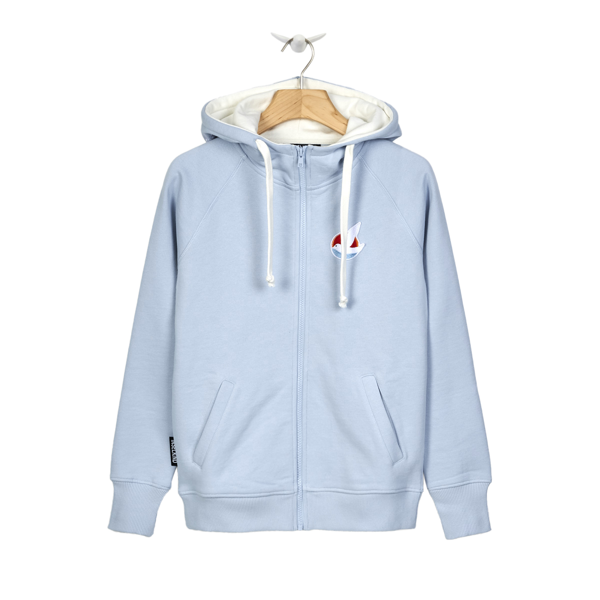 Raan Hoodyjacke Logobadge / subdued blue