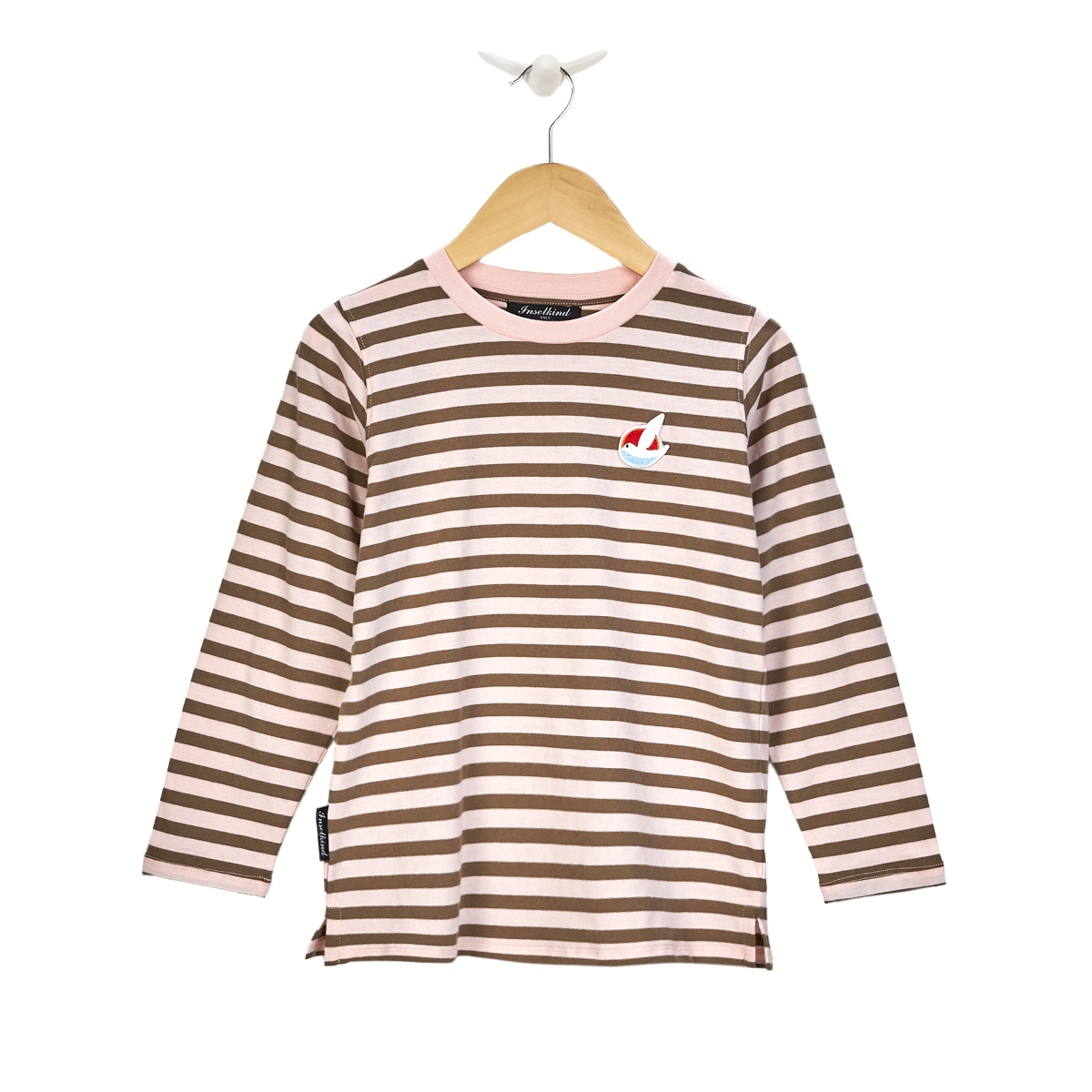 Tjorven & Tjark Longsleeve Logobadge / sail & off white stripes